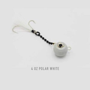 4 oz Polar White Nekid Ball Jigz