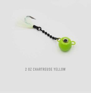 2 oz Chartreuse Yellow Nekid Ball Jigz